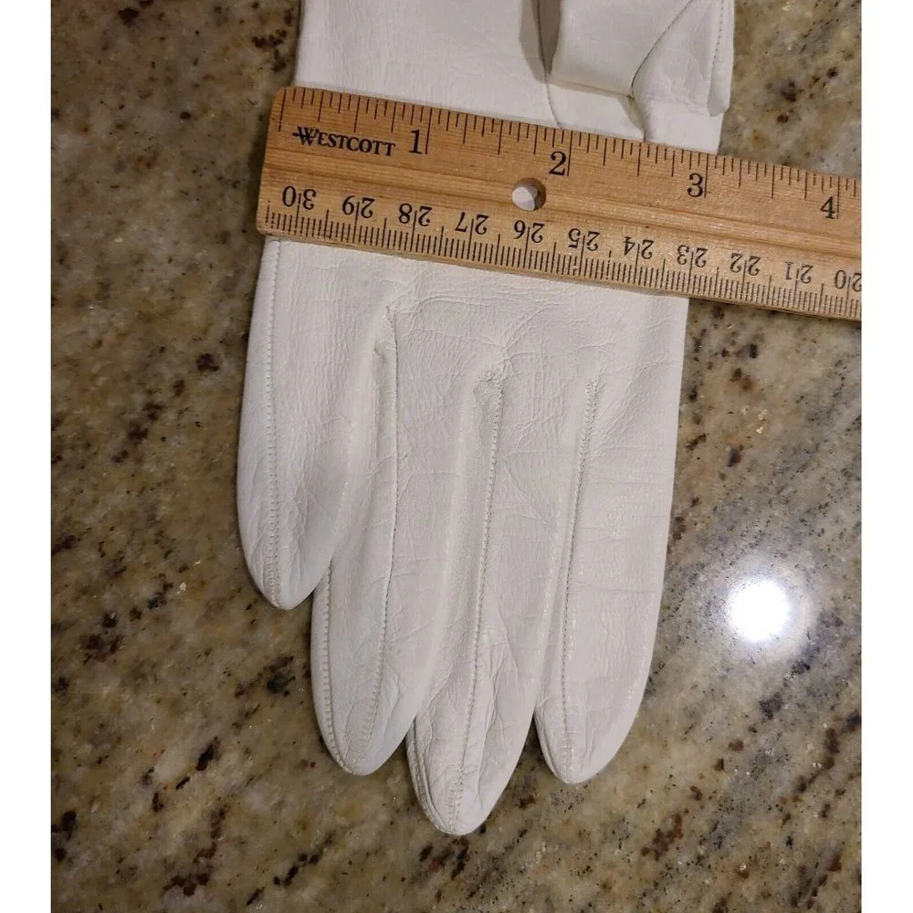 Single **Left Hand Only ** White Leather Silk Lined 13